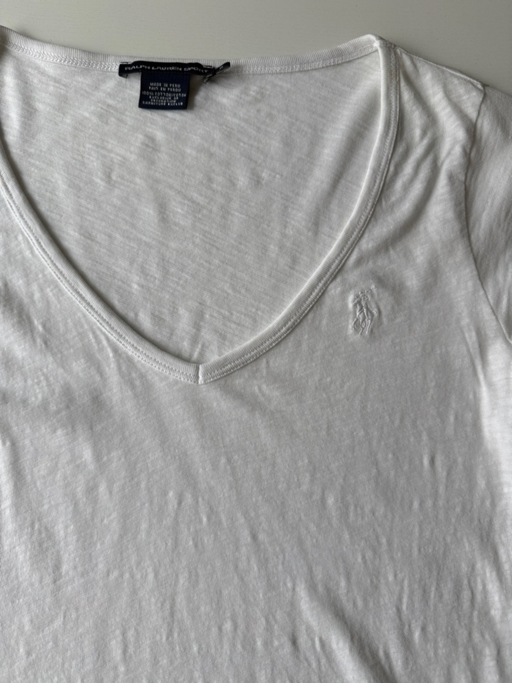 Ralph Lauren Sport White Scoop Neck Tee